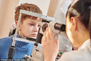 Une augmentation du temps d'écran a vu des enfants dès l'âge de six ans souffrir de la sécheresse oculaire, qui affecte généralement les adultes.  (Image d'archive)